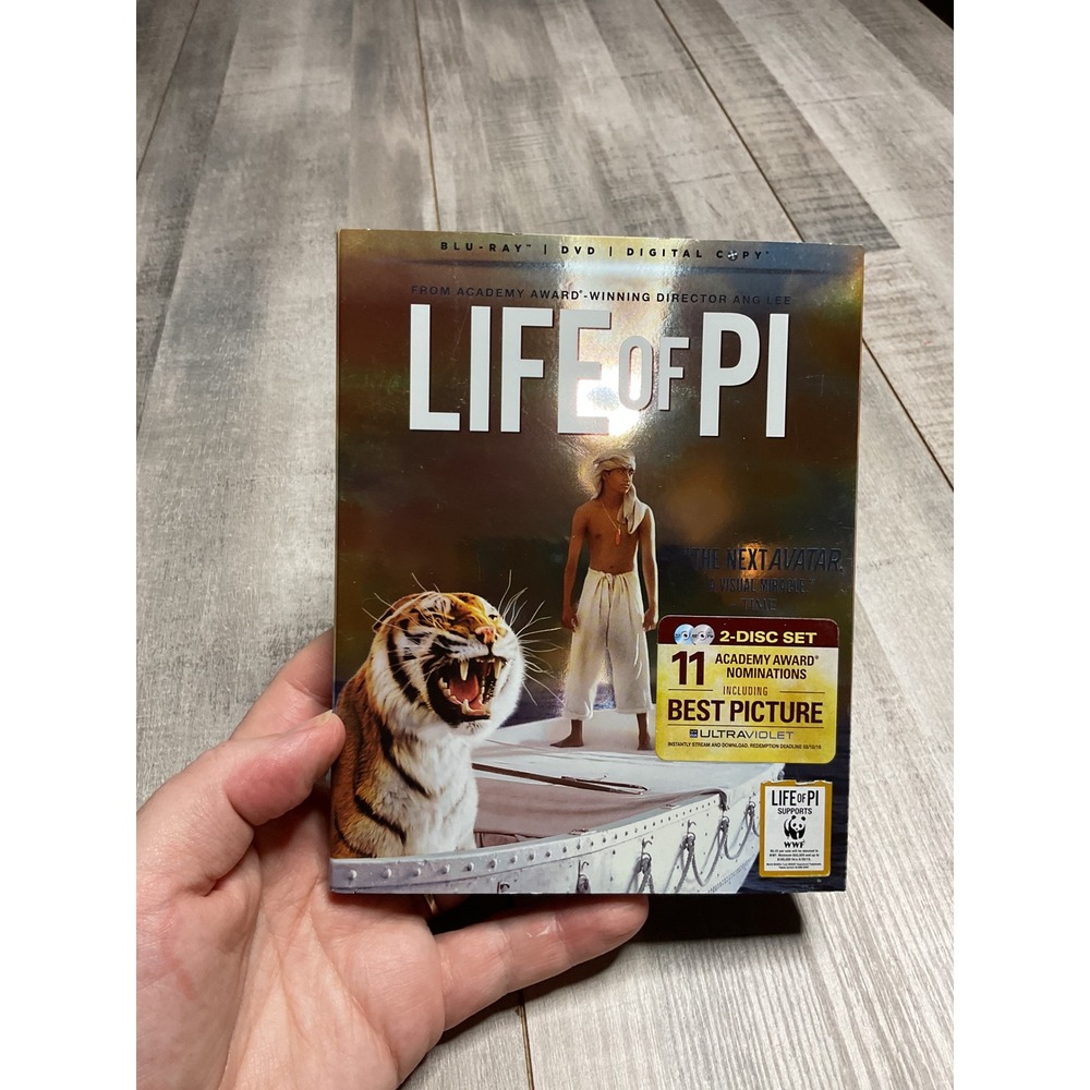 Life of Pi Blu-ray DVD 2-Disc Set Ang Lee Holographic Slipcover PG 2013